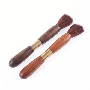 大檀木雙用茶刀養壺筆