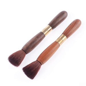 大檀木雙用茶刀養壺筆