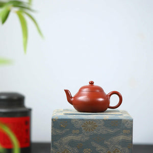 宜興紫砂皺皮朱泥梨形壺100cc