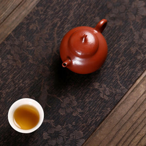 中國宜興紫砂壺朱泥茄段壺190cc