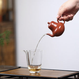 出水順暢的宜興紫砂壺朱泥小品思亭壺100cc