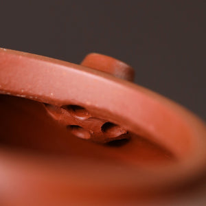 內推球孔的朱泥小品文旦壺100cc