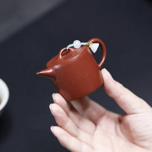 朱泥迷你小品井欄壺50cc