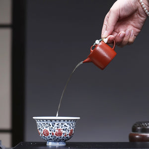 朱泥迷你小品井欄壺50cc