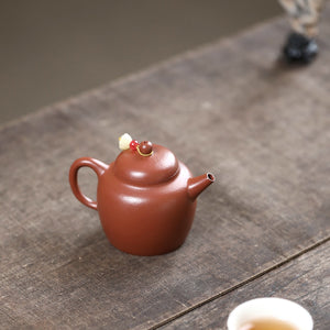 宜興紫砂壺朱泥小品慕古壺100CC