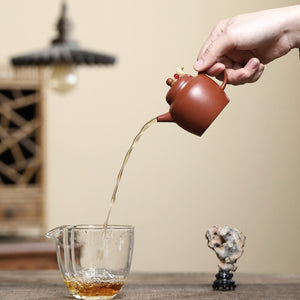 宜興紫砂壺朱泥小品慕古壺100CC