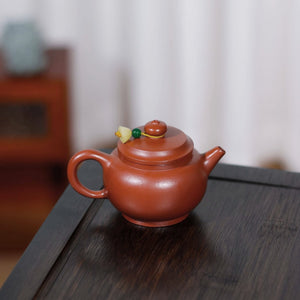 宜興朱泥小品紫砂壺巨輪壺100CC