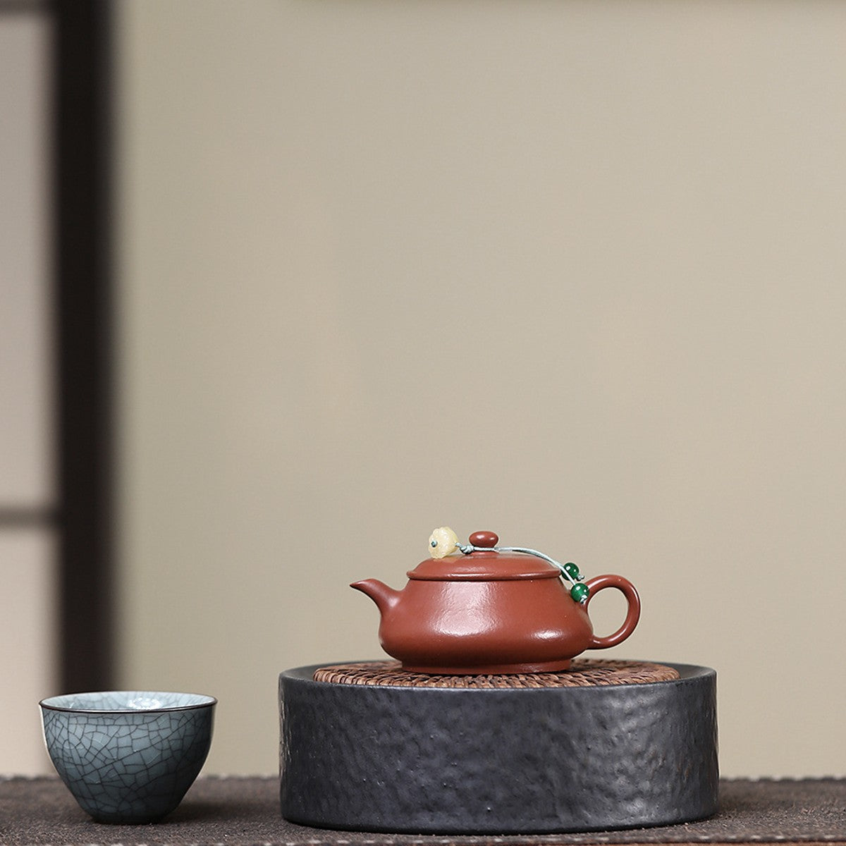 孟臣款　朱泥急須　宜興　紫砂茶壺 宜興紫砂壺｜小煤窯朱泥明爐壺半手工製作70CC – 嵐雲茶業