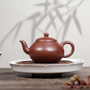 宜興紫砂壺朱泥薄胎梨形壺140CC