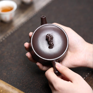 原礦紫砂壺宜興紫泥太湖石竹段壺190cc