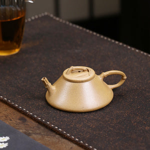 宜興小品紫砂壺黃金段泥竹節石瓢壺90cc
