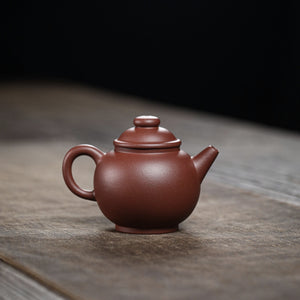 紫砂壺宜興原礦紅皮龍巨綸珠壺110CC高檔紫泥茶壺