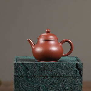 宜興紫砂壺小煤窯朱泥高潘壺120cc