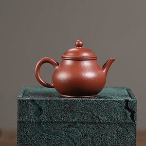 宜興紫砂壺小煤窯朱泥高潘壺120cc
