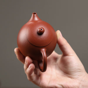 宜興紫砂壺小煤窯朱泥龍蛋壺手感輕巧