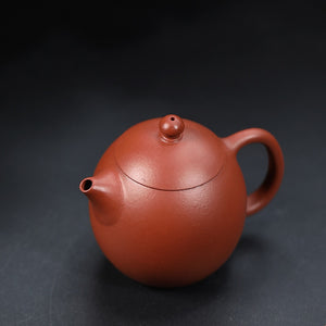 造型可愛宜興紫砂壺小煤窯朱泥龍蛋壺