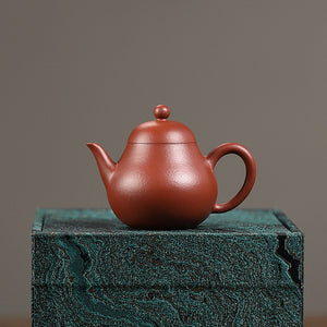 宜興小煤窯朱泥高梨型壺100cc