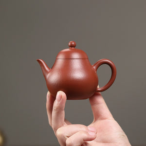 宜興小煤窯朱泥高梨形壺100cc