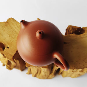 宜興紫砂壺朱泥西施壺150CC俯視圖