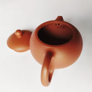 宜興紫砂壺朱泥西施壺150CC內部出水孔