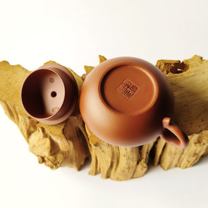 宜興紫砂壺朱泥仿古壺150CC印款