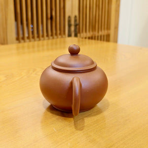 宜興紫砂壺生砂朱泥水平壺140CC