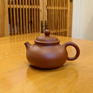宜興紫砂壺生砂朱泥容天壺180CC