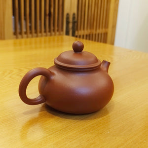 功夫茶宜興紫砂壺生砂朱泥容天壺180CC