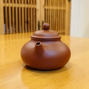 宜興紫砂壺生砂朱泥容天壺180CC