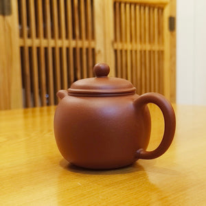 原礦朱泥宜興紫砂壺匏尊壺容量140cc