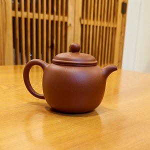 原礦宜興紫砂壺生砂朱泥匏尊壺140CC