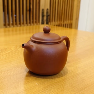 宜興紫砂壺生砂朱泥匏尊壺140CC