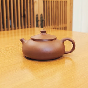 紫砂壺宜興生砂朱泥寒江壺100CC