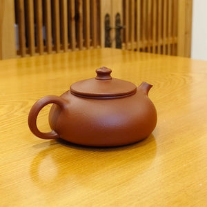 紫砂壺宜興原礦生砂朱泥寒江壺100CC