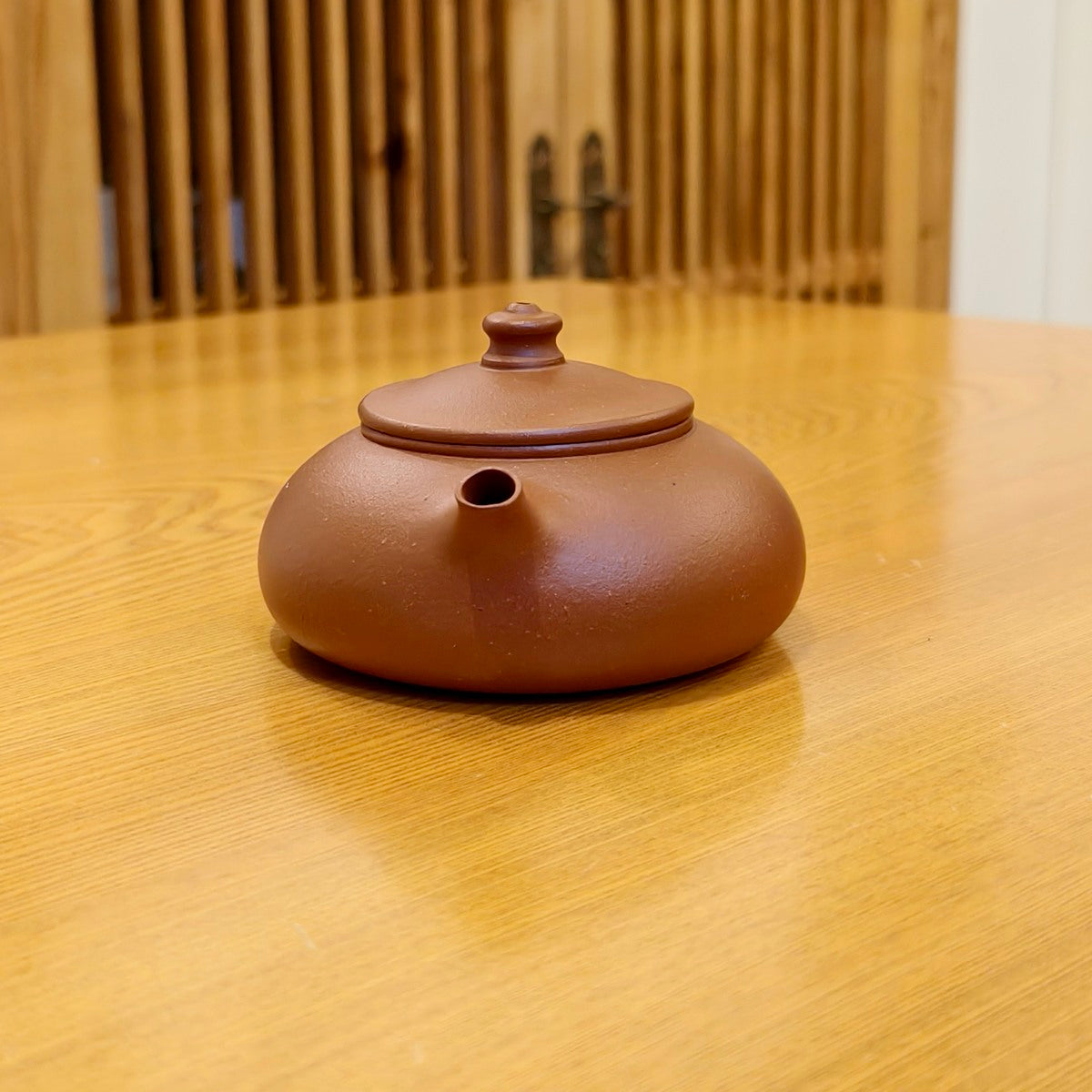 小品壺紫砂壺宜興生砂朱泥寒江壺100CC