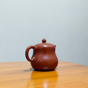 迷你宜興紫砂壺朱泥小品葫蘆壺80cc