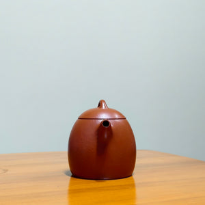 宜興紫砂壺朱泥小品秦權壺90cc