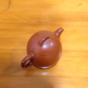 宜興紫砂壺朱泥小品秦權壺90cc