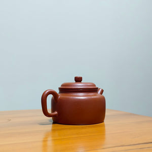 宜興紫砂壺小煤窯朱泥德鐘壺150CC