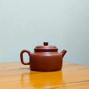 宜興紫砂壺小煤窯朱泥德鐘壺150CC