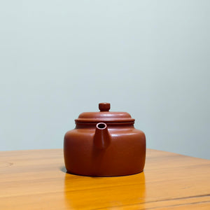 宜興紫砂壺小煤窯朱泥德鐘壺150CC