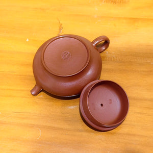 宜興紫砂朱泥虛扁壺150CC