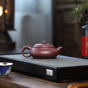 宜興紫砂壺紫泥明爐壺160cc