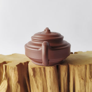 宜興紫砂壺紫泥竹節壺160cc