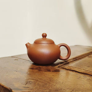 宜興紫砂壺紅降坡泥文旦壺110cc