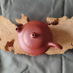 宜興紫砂壺紅降坡泥文旦壺110cc