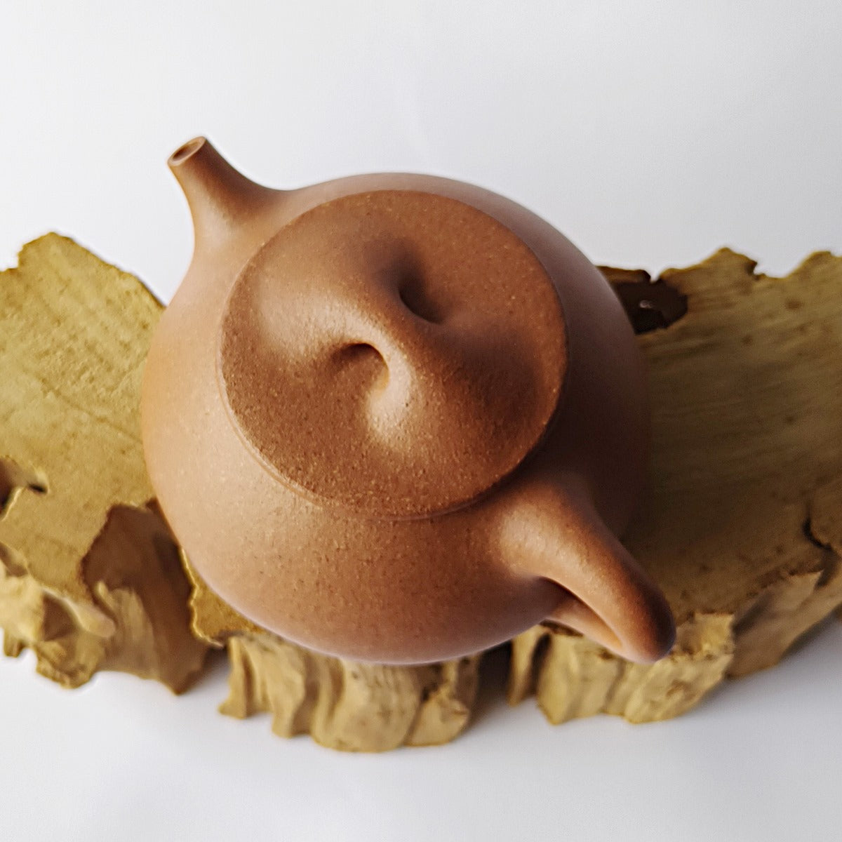 原礦無添加宜興紫砂壺黃降坡泥景州石瓢壺300CC俯視圖