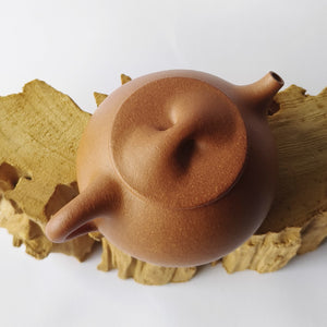 原礦無添加宜興紫砂壺黃降坡泥景州石瓢壺300CC俯視圖