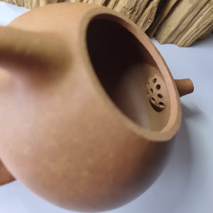 原礦無添加宜興紫砂壺黃降坡泥景州石瓢壺300CC出水孔圖