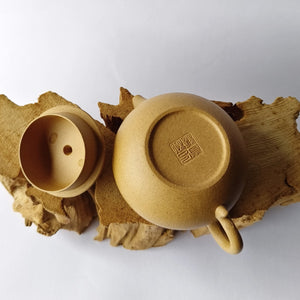 紫砂壺宜興黃金段泥仿古壺150CC